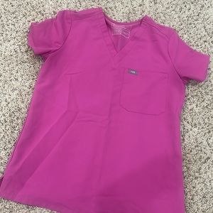 Figs Catarina™ One-Pocket Scrub Top Electric Orchid XS